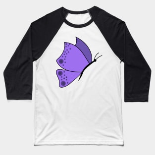 Purple Butterfly Baseball T-Shirt